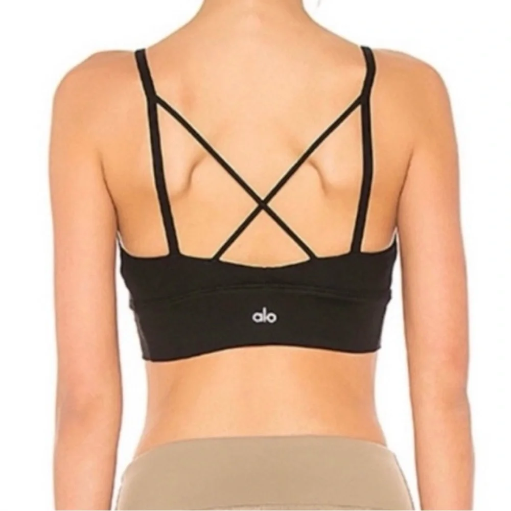 ALO Yoga Black Deluxe Bra - Picture 2 of 4